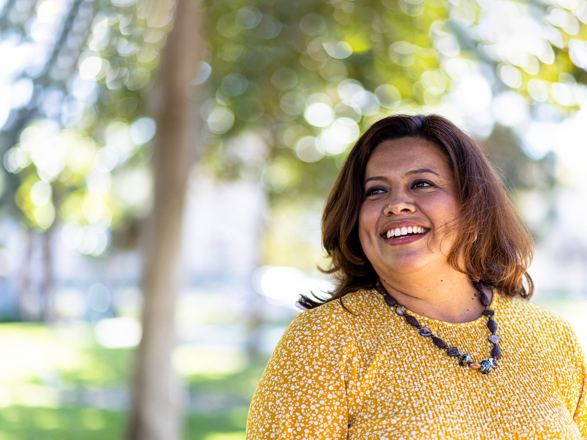 Portrait of a beautiful Mexican Woman at a park